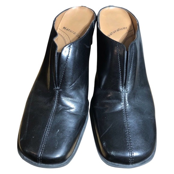 Naturalizer Slip On 9N Shoes Mules Leather Upper Man Made Office FLAWED - Picture 2 of 11